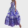 European & American Women's Bohemian Elegant Light Luxury Printed Midi Dress