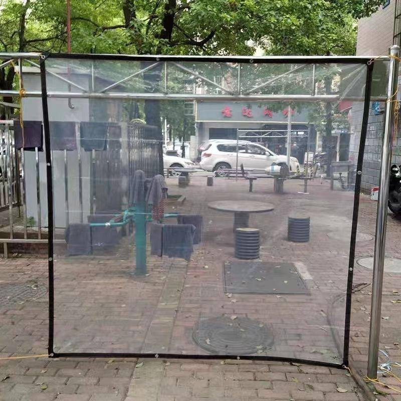Wind, Rain & Cold-Proof Transparent Courtyard Enclosure Cloth with Edging & Eyelets - Greenhouse Window Seal for Balcony