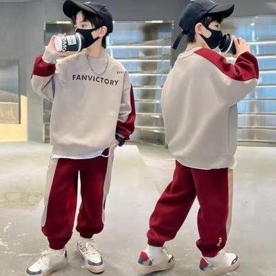 Ensembles Imprimés Garçons Vêtements de Mode Printemps pour Enfants Costumes Sweat-shirts Décontractés Pantalons Simplicité Tenues d'Automne