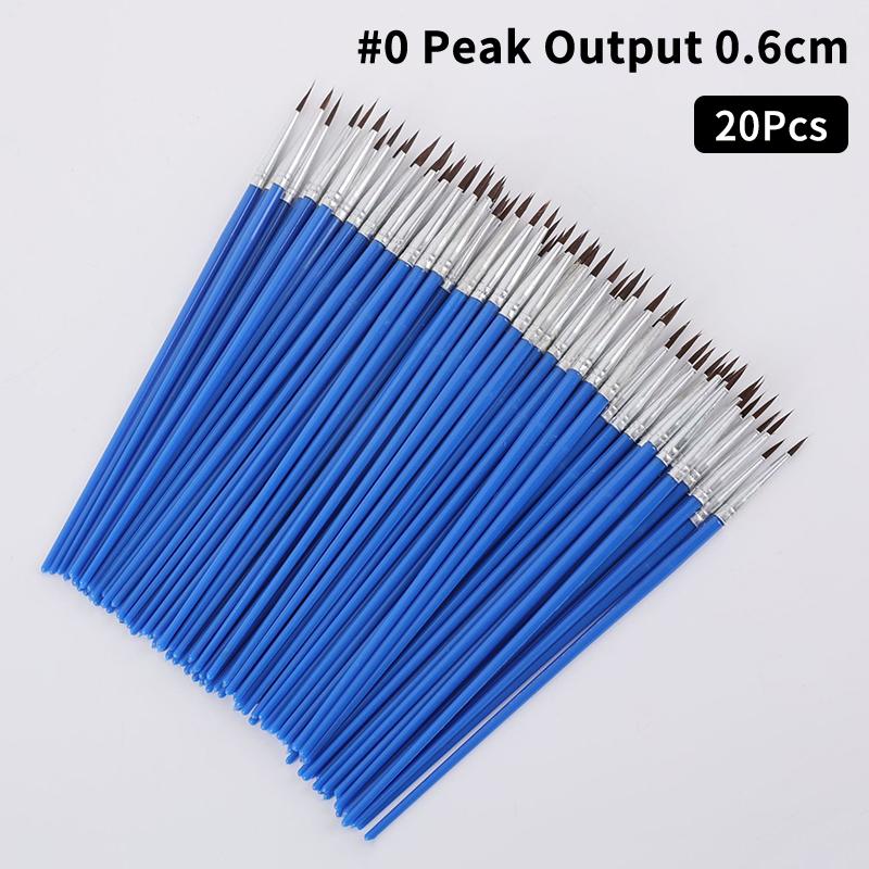 Artist Multifunction Brushes Set 20pcs Hook Line Pen Fine Detail for Watercolor Acrylic Oil Canvas Painting