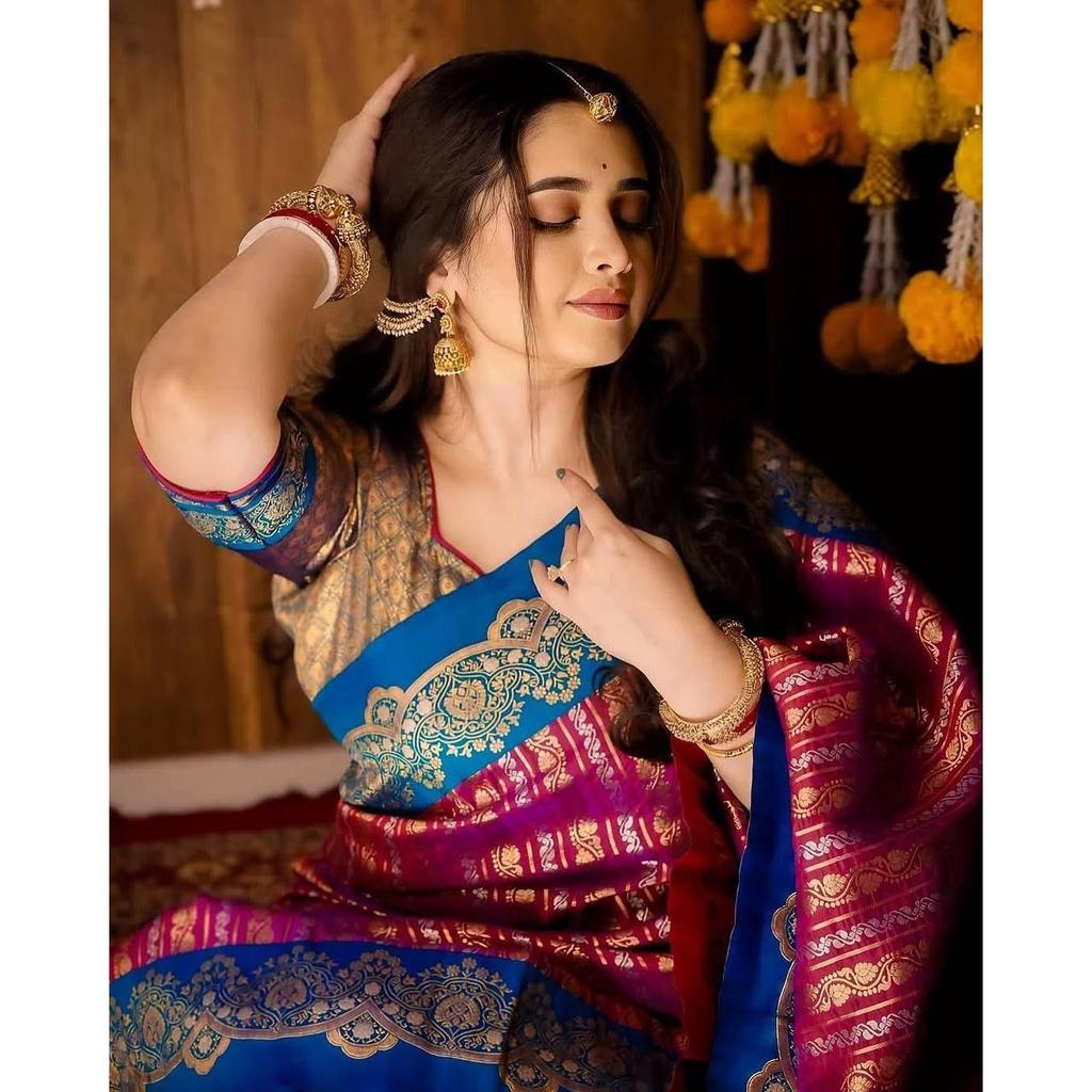 Premium Ethnic Collection - Soft Lychee Silk Saree