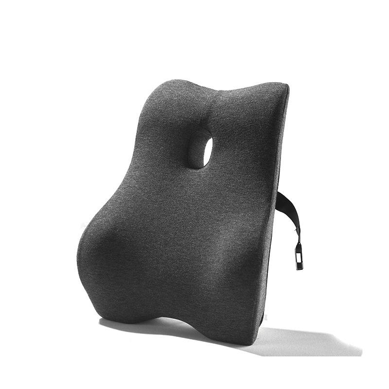 1pc Office Waist Pillow Ergonomic Lumbar Support Memory Cotton 4D Curved Waist Pad Car Waist Rest Office Waist Pillow