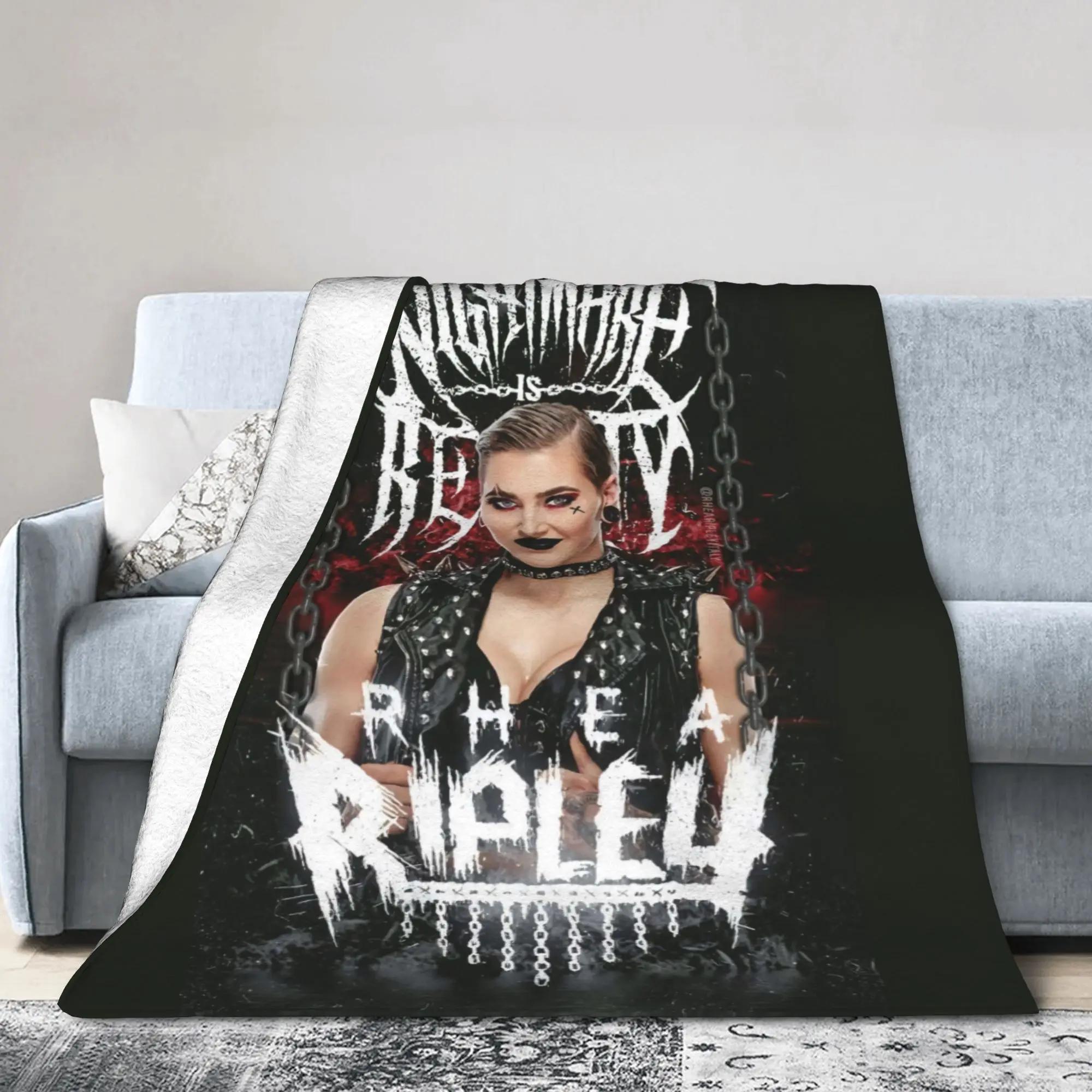 

Rhea Ripley Cartoon Art Blanket Soft Warm Plush Throw for Kids and Adults Flannel Bed Cover for Home Decor 40x50in