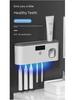 Stylish Wall-Mounted UV Disinfection Toothbrush Holder with Cup