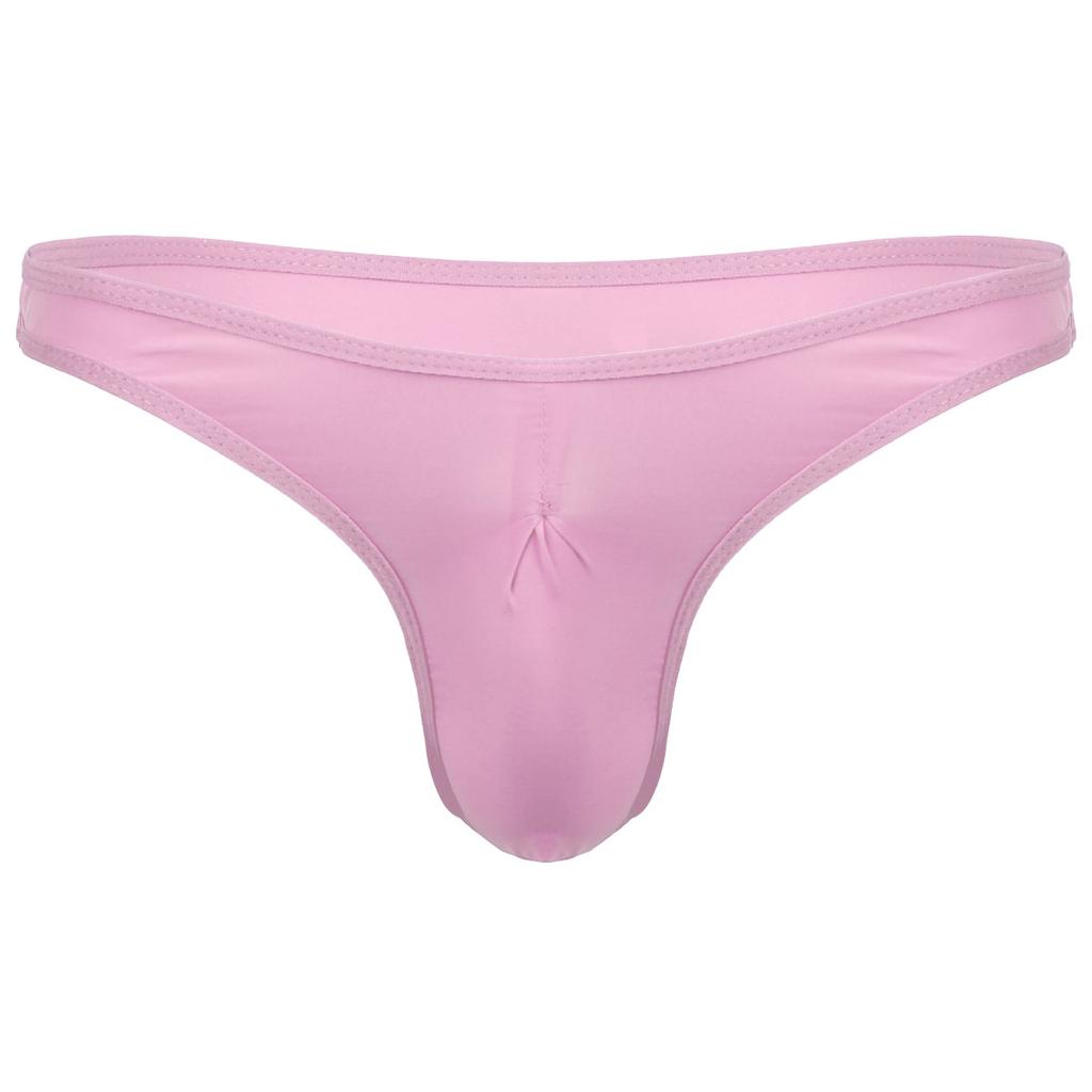 Pánské hedvábně elastické bezešvé spodní prádlo Bulge Pouch Bikiny Kalhotky Tanga Spodní prádlo