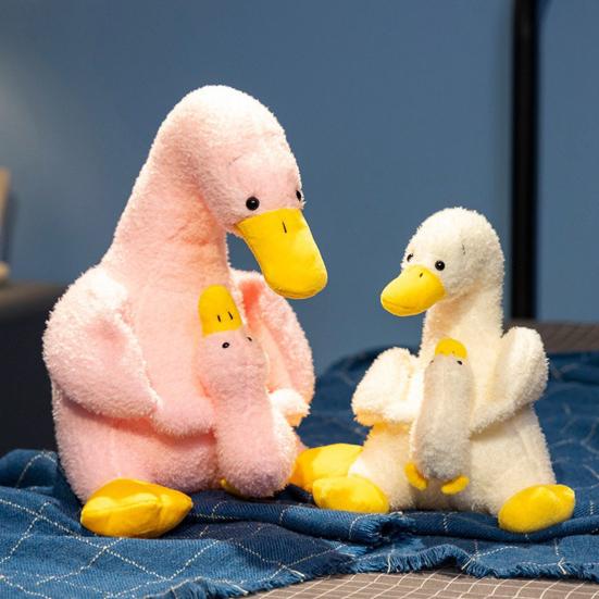 Duck Doll Plush Toy Mother And Son Stuffed Animal Pillow Duck Themed Parent-child Toy Funny Room Decor