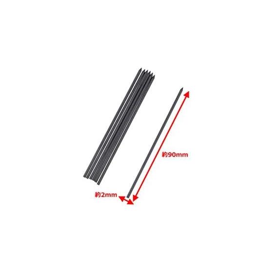 TAKAGI Construction Mechanical Pencil Lead Refills, 7 Pcs, 2.0mm HB Black. For Marking Wood, Concrete, etc. Break-resistant, Water-resistant,