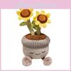 Potted Sunflower Cactus Calla Lily Plush Toy Living Room Tabletop Decoration