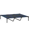 Dog Bed, Foldable, Outdoor Dog Bed, Elevated Stand, 122 Cm X 92 Cm X 23 Cm, Blue + Black