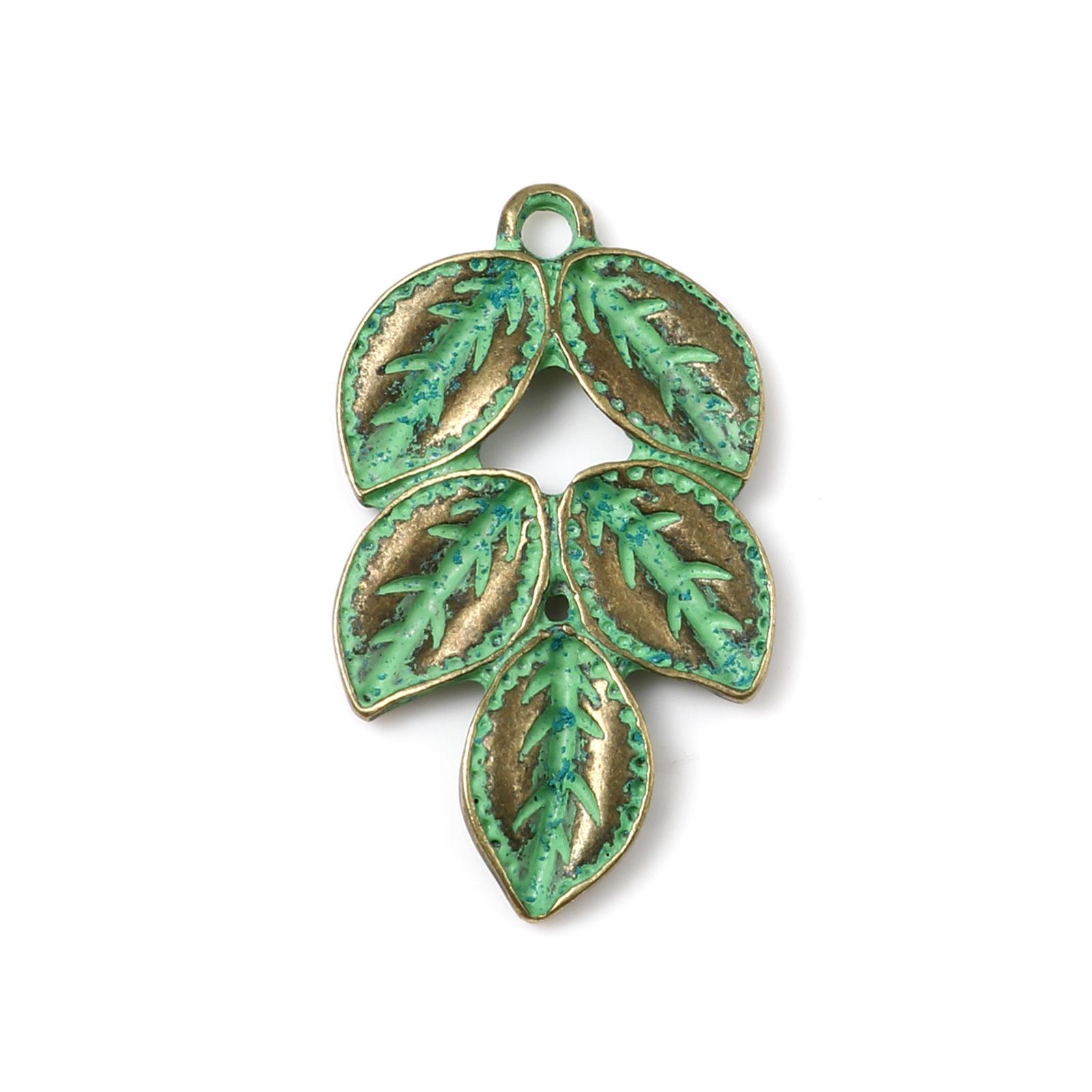 

5PCs Vintage Leaf Style Charms Pendant Classic Distressed Flower Cloud Charms For Earrings Necklace DIY Jewelry Making