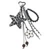 New leopard print five-pointed star pendant accessories fashion beaded flower braided rope bag pendant keychain