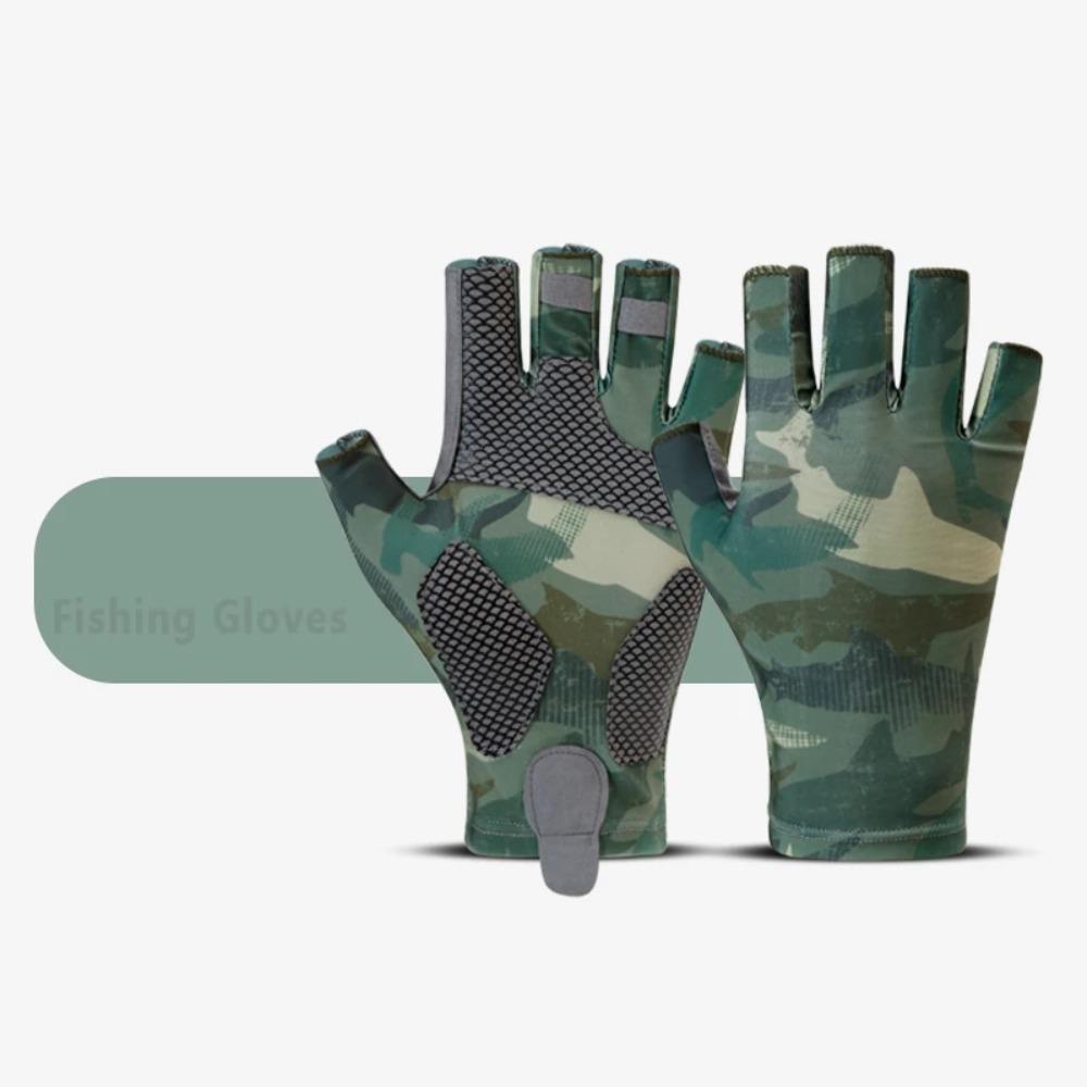 BEPAN Fishing Gloves Half Finger Anti-slip Quick-drying Sun Protection Breathable Profession Summer OutdoorFishing Bicycleridinggloves M