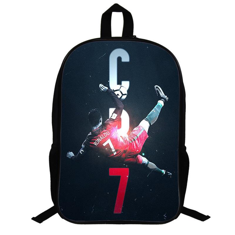 Zaino a Tema Ronaldo per Fan di Calcio Zaino per Studenti Scolastici Zaino per Bambini da 17 Pollici