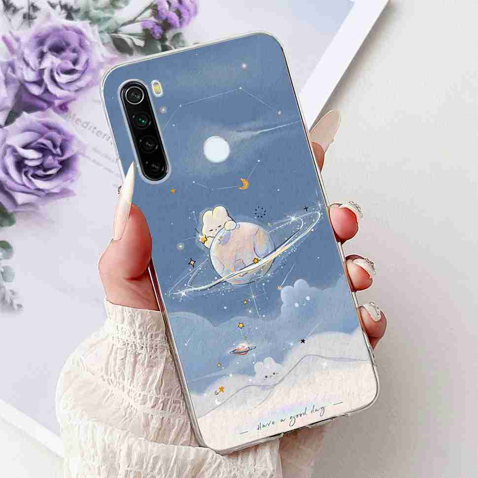 For Xiaomi Redmi Note 8 Case Vintage Dragon Luxury Flower Soft Silicone TPU Cover For Redmi Note8 Note 8T Phone Cases Shockproof