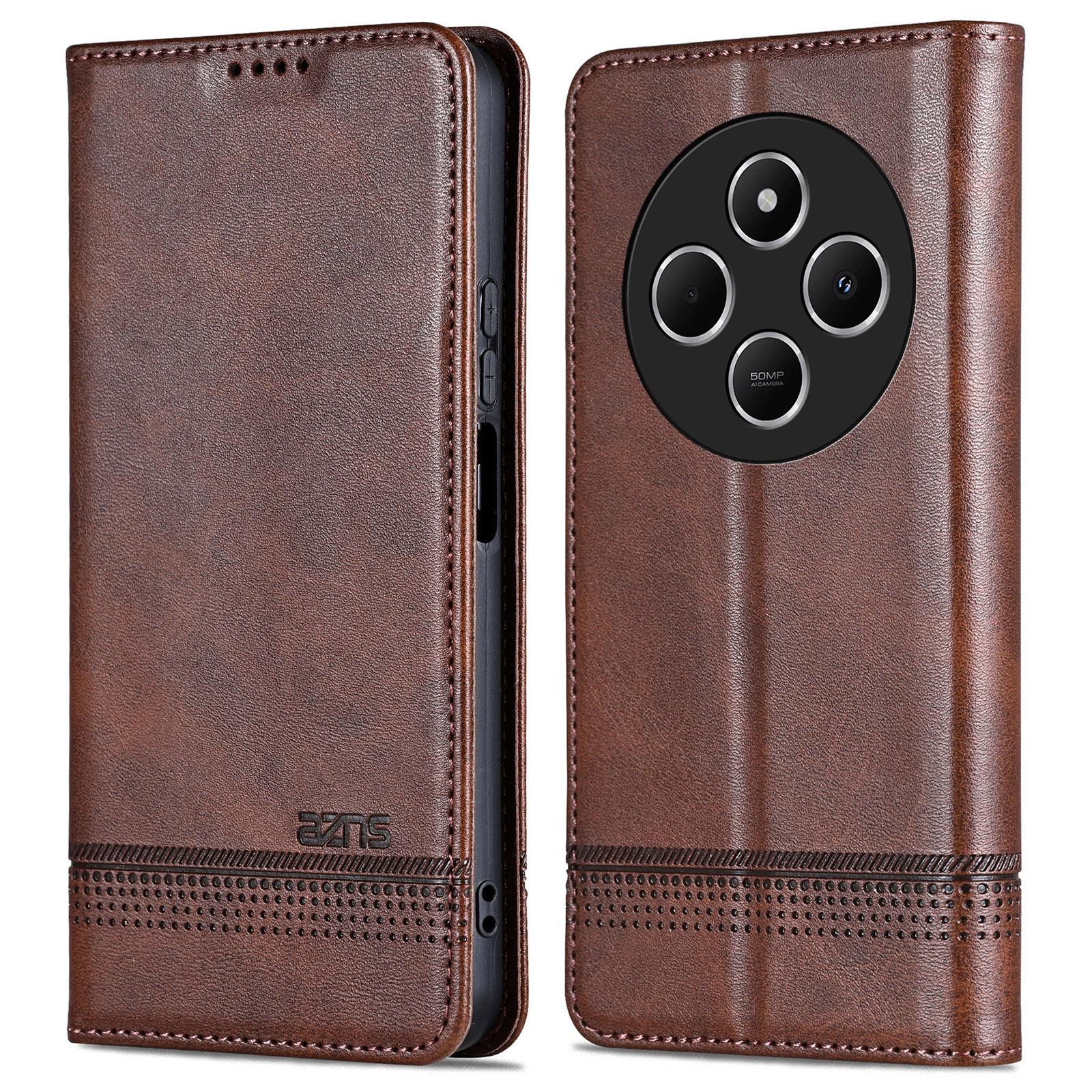 

Для Xiaomi Poco C75 4G/Redmi 14R 5G/14C 4G Чохол Текстура коров ячої шкіри PU Шкіряний Гаманець Чохол для телефону Coffee