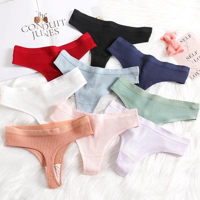 Women's Summer Fashion New Solid Color Thong Underwear