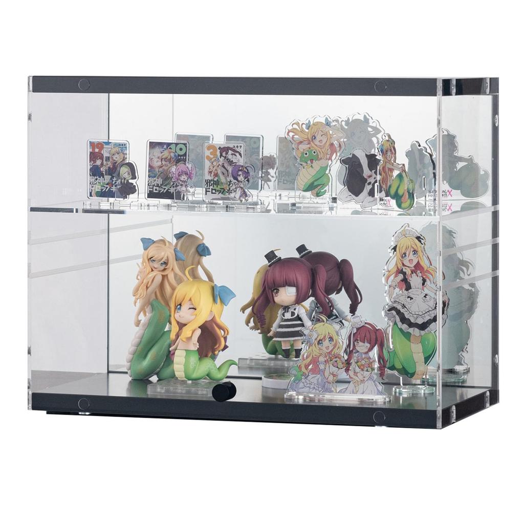 Doshisha Stackable Figure Case with Mirrored Back and Removable Door for Easy Display and Wide x 20cm Deep x 30cm Steel Display Rack Photography,