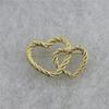 Fashion Simple Retro Gold Coloren Knot Rope Bow Brooch Twist Rope Brooch Corsage Jewelry