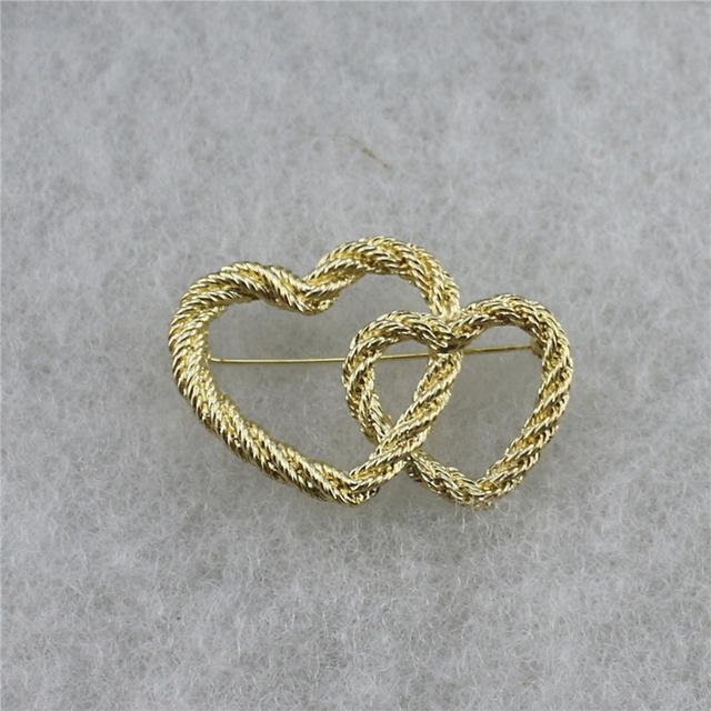 Fashion Simple Retro Gold Coloren Knot Rope Bow Brooch Twist Rope Brooch Corsage Jewelry