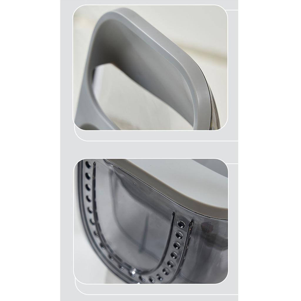 3-lagige Aufbewahrungsbox für Essstäbchen, Käfig, Geschirr, Abflussregal, Organizer, Gabel, Löffel, Trennbehälter, staubdichte Lagerung