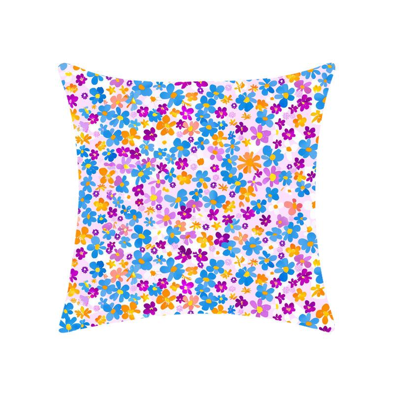 New Floral Floral Series Pillow Case Soft Car Home Decoration Bedroom Bedside Pillow Cushion Cover