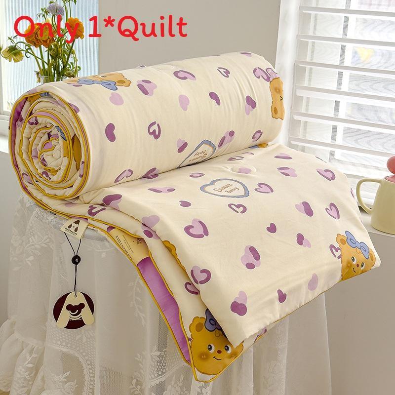 Flower Animal Cake Print Summer Air Conditioning Blanket Quilt Gift