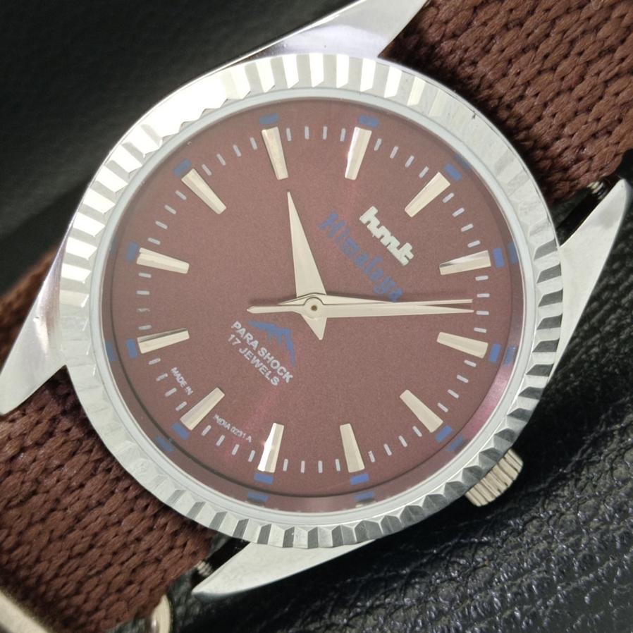 ПОДЛИННЫЕ СТАРИННЫЕ МУЖСКИЕ ЧАСЫ HMT HIMALAYA С РУЧНЫМ ЗАВОДОМ, КОРИЧНЕВЫЙ ЦИФЕРБЛАТ a426108-2
