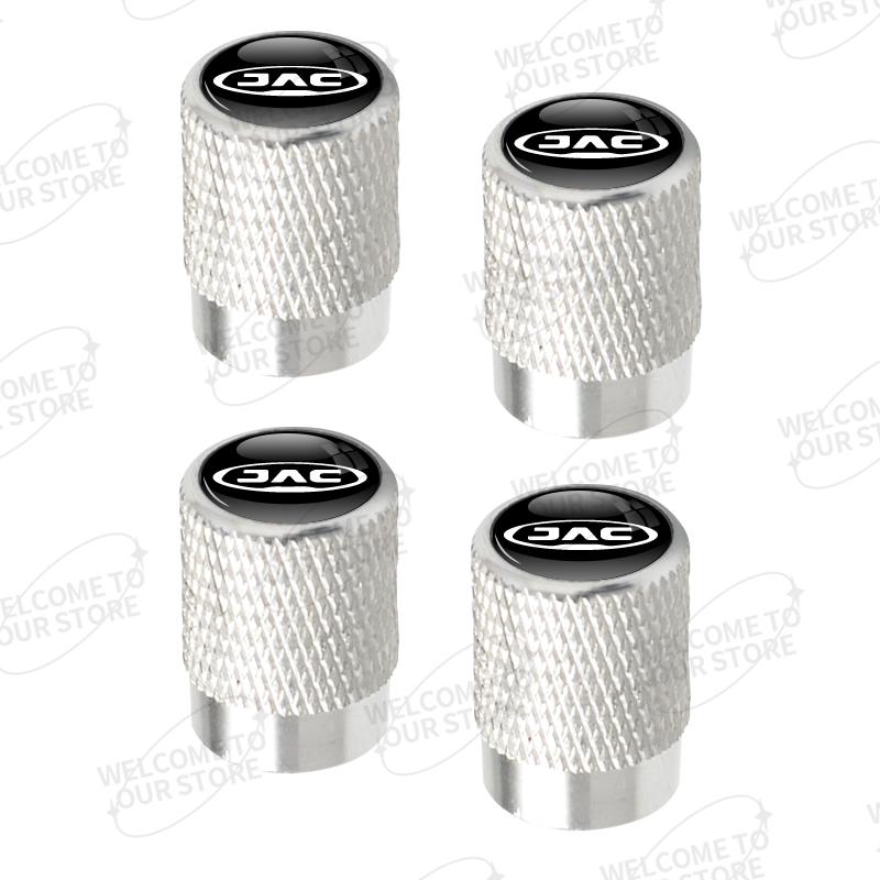 Aluminum For JAC E3 E5 E6 E7 EX5 J3 J5 J6 H1 H3 H5 L9 ES6 V8 V9 Logo 4pcs Car Decor Wheel Tire Valve Caps Stem Cover Accessories