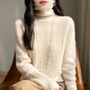Women Sweater 100% Wool MODERN NEW SAGA Turtleneck Knit Pullover Thick Winter Jumpers Female Knit Tops