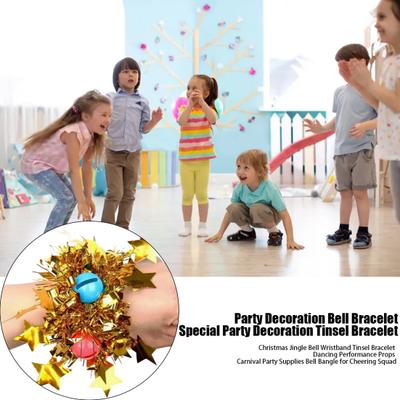 Weihnachts-Glöckchen-Armband Lametta-Armband Tanz-Performance-Requisiten Karnevalsparty-Zubehör