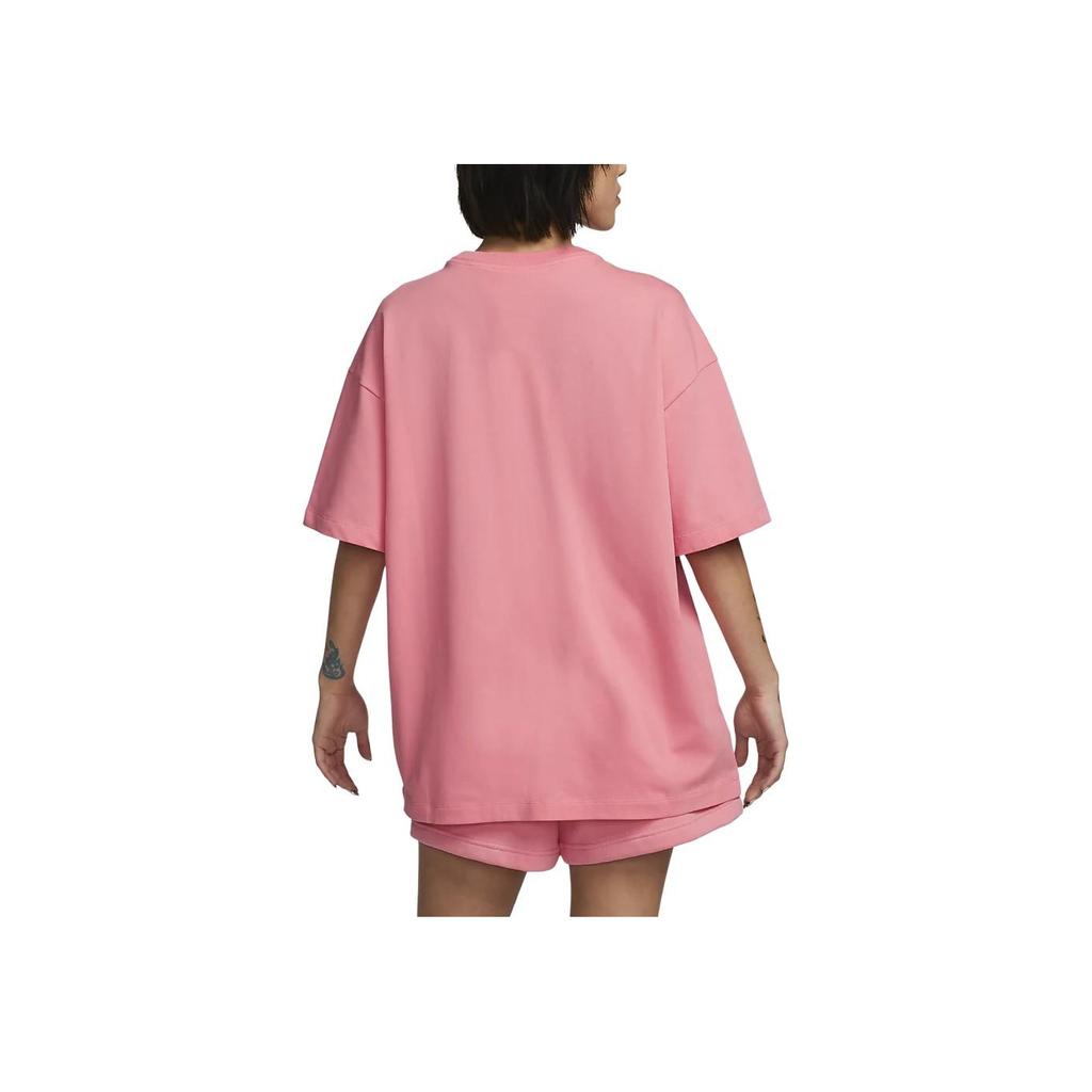 New Nike Sportswear Essentials Series Drop Shoulder Sleeve T Shirt Women's Coral Chalk DX7911-611