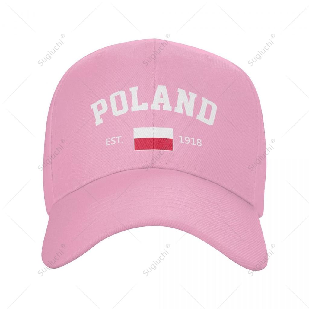 Baseball Cap Poland EST Independence Day Wild Sun Shade Peaked Adjustable Outdoor Caps