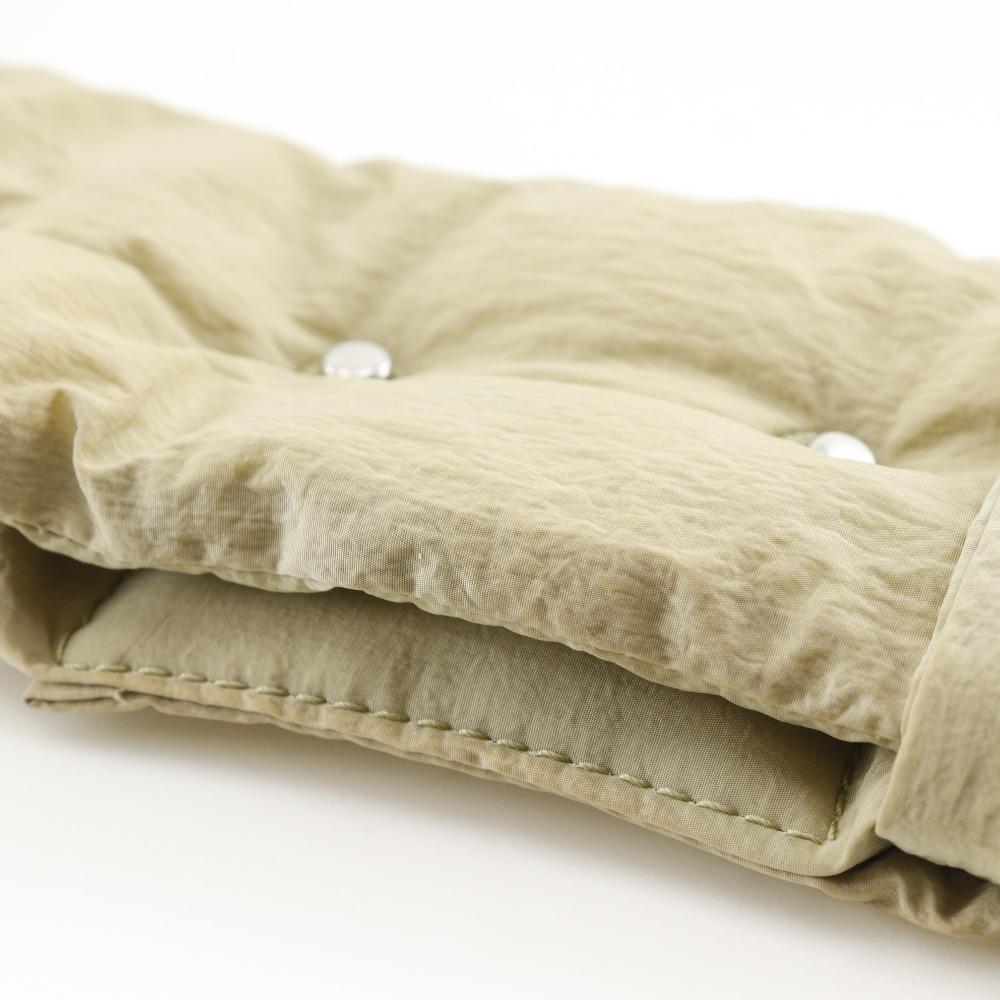 BOTTEGAVENETA Padded Tech Cassette Shoulder Bag Maxi Intrecciato Khaki Nylon Unisex Used