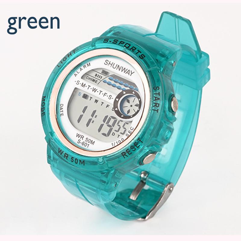 

UTHAI CE28 детские часы спортивные часы 50 метров водонепроницаемые плавание девочка мальчик JELLY LED светящиеся электронные детские