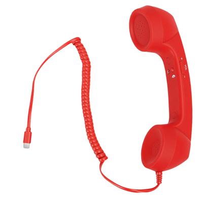 Retro-Telefonhörer Typ C Vintage Kabelgebundener Stecker in Handheld-Handy-Empfänger mit Lautsprecher und Mikrofon für Handy-Mobilfunk-Videokonferenzen Anrufe Treffen