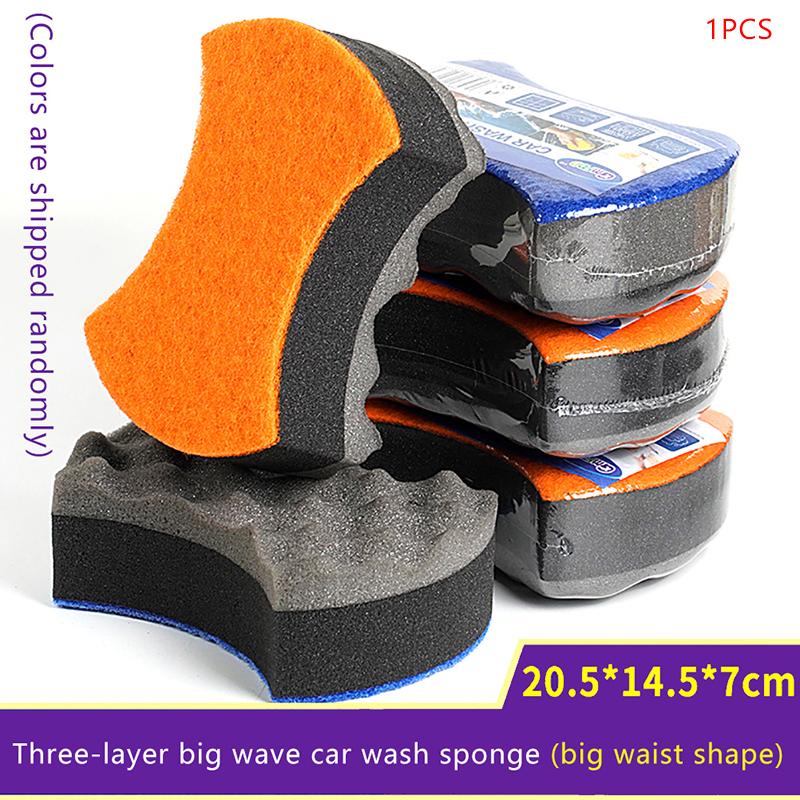 Car-Washing Wave Sponge Three Layers Car Wash Sponge Glass Washing Cleaner Foam Produce Automobile Clean Tool Sponge