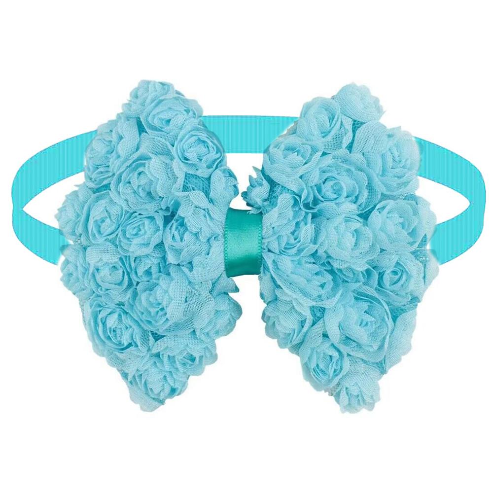 30pcs Valentine's Day Large Dog Bow Tie Pet Dog Grooming Product Chiffon Rose Style Dog Necktie Pet Supplies Dog Accessories