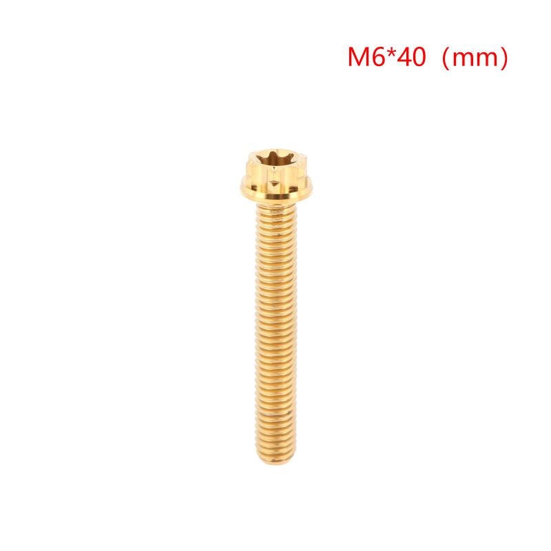 Versatile M6 Titanium Flanged Hexagon Head Bolts Suited for Bike Moto Car Projects