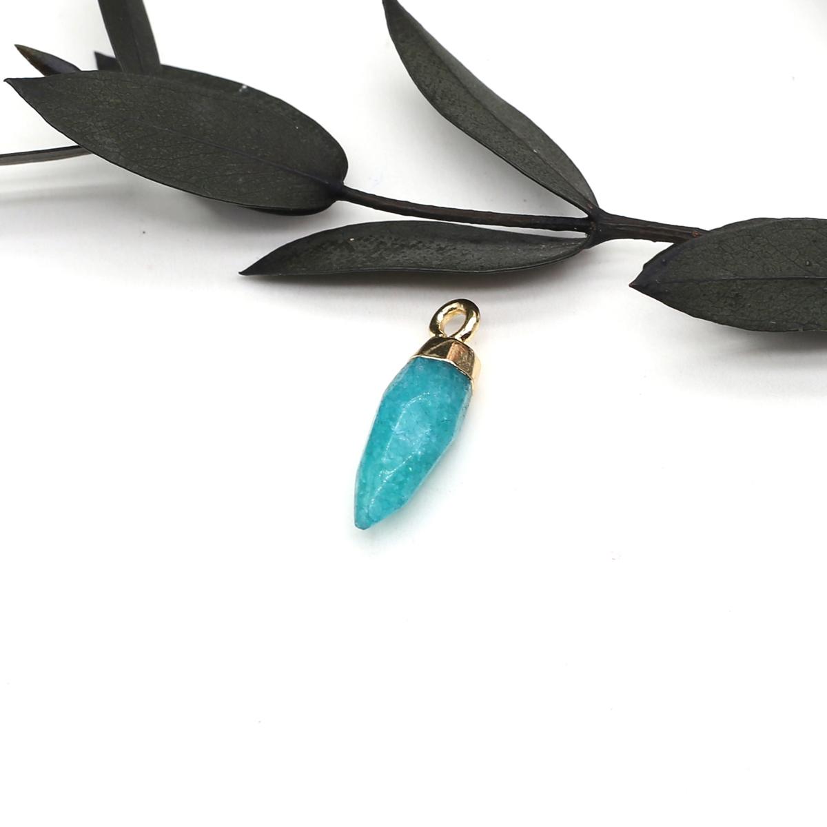 

1шт граненый натуральный камень конус кулон маленький кристалл розовый кварц сплав подвески для изготовления ювелирных изделий DIY ожерелье серьги аксессуары 6x19 мм 6x19mm