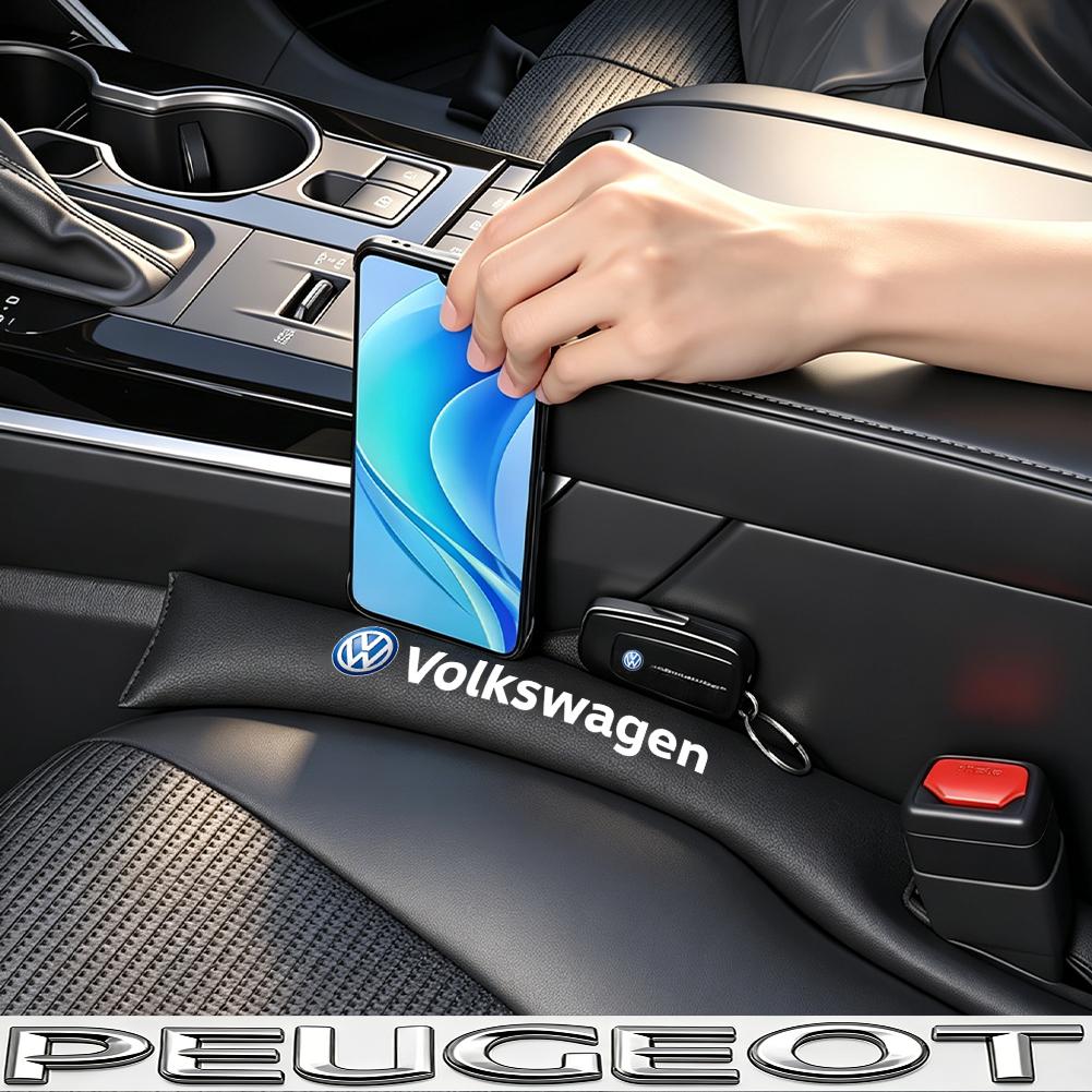 lmn1 2Pcs Leather Car Seat Gap Filler Strip Gap Plug For VW Golf Tiguan T-Roc Polo Passat ID.4 T-Cross ID.3 Taigo ID.7 Atlas Beetle