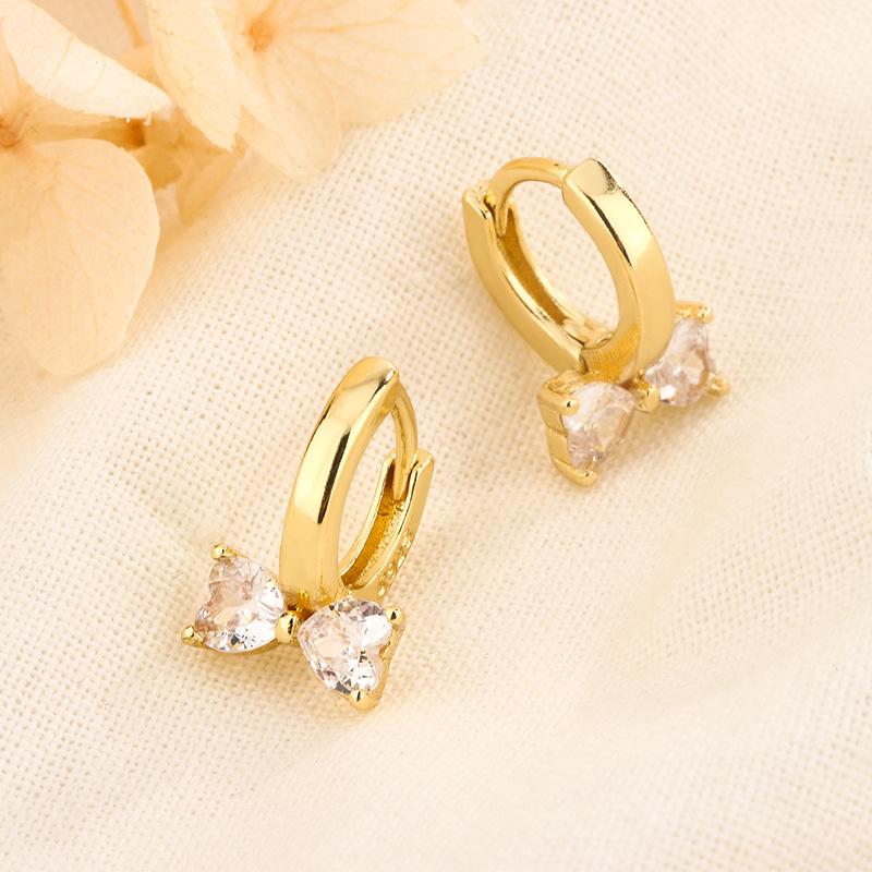 Vintage Bow Stud Earrings Elegant Niche Design Light Luxury Hoops Sophisticated Aesthetic Jewelry For Women