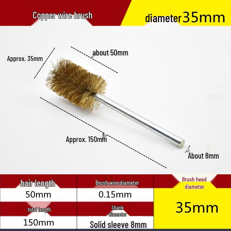 Electric Drill Stainless Steel Pipe Brush with Extended Handle for Polishing, Grinding, Deburring, and Rust Removal