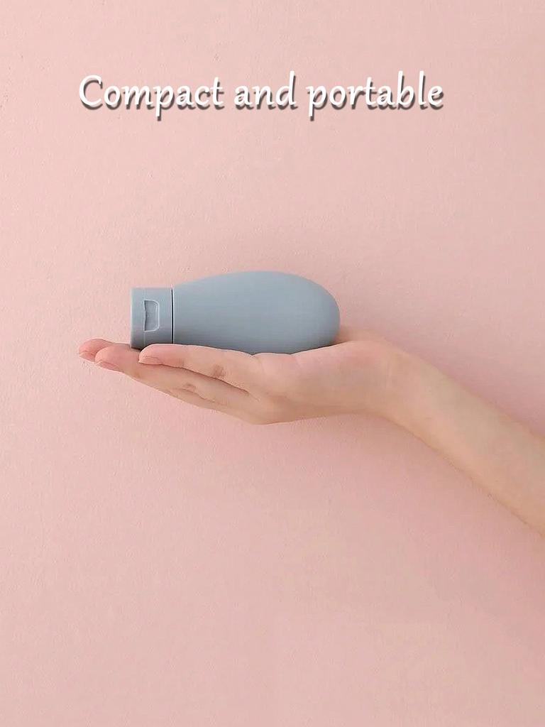 3pcs Refillable Silicone Bottles For Cream/Liquid, With Squeeze Tubes, Portable Empty Bottles For Shampoo/Shower Gel Dispenser