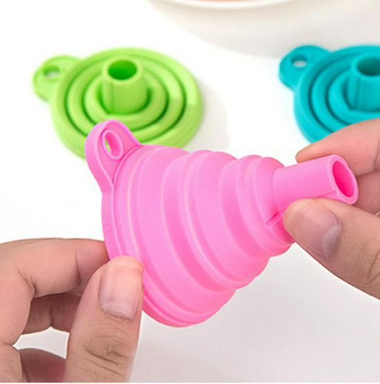 Zhenghui Food-Grade Silicone Folding Funnel with Telescopic Long Neck