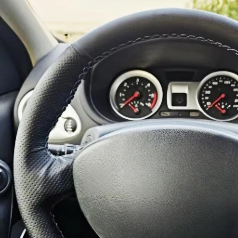 Car Steering Wheel Braid Cover Soft 100% Fit For Renault Clio 3 2008 2009 Clio Dynamics 2008 Car Products Steering Wrap