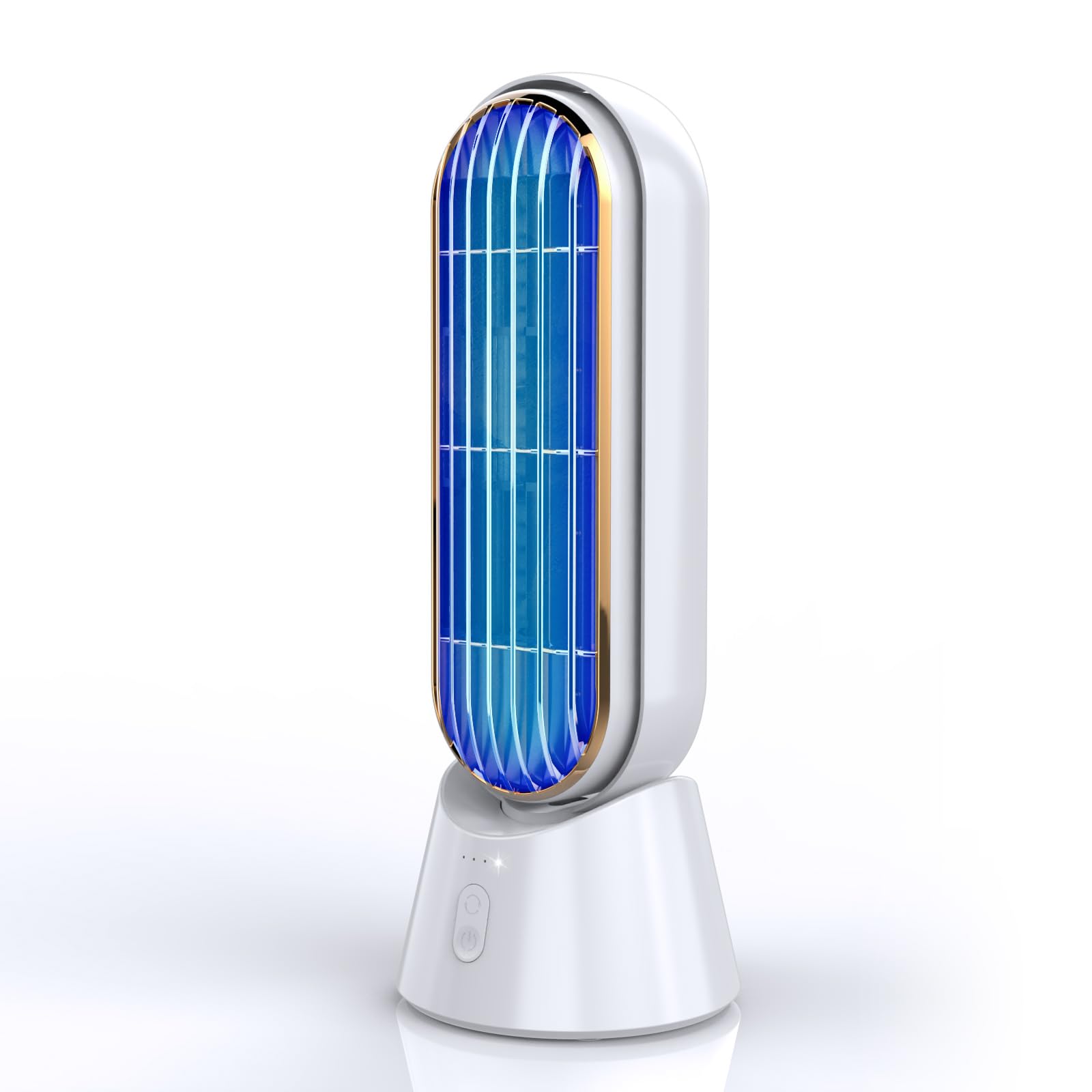 

Rechargeable Tower 4000mAh High Automatic Slim 3 Speed Powerful Design Compact, Bladeless, Fan, Capacity, Swing, Design, Settings, Airflow, Quiet, білий