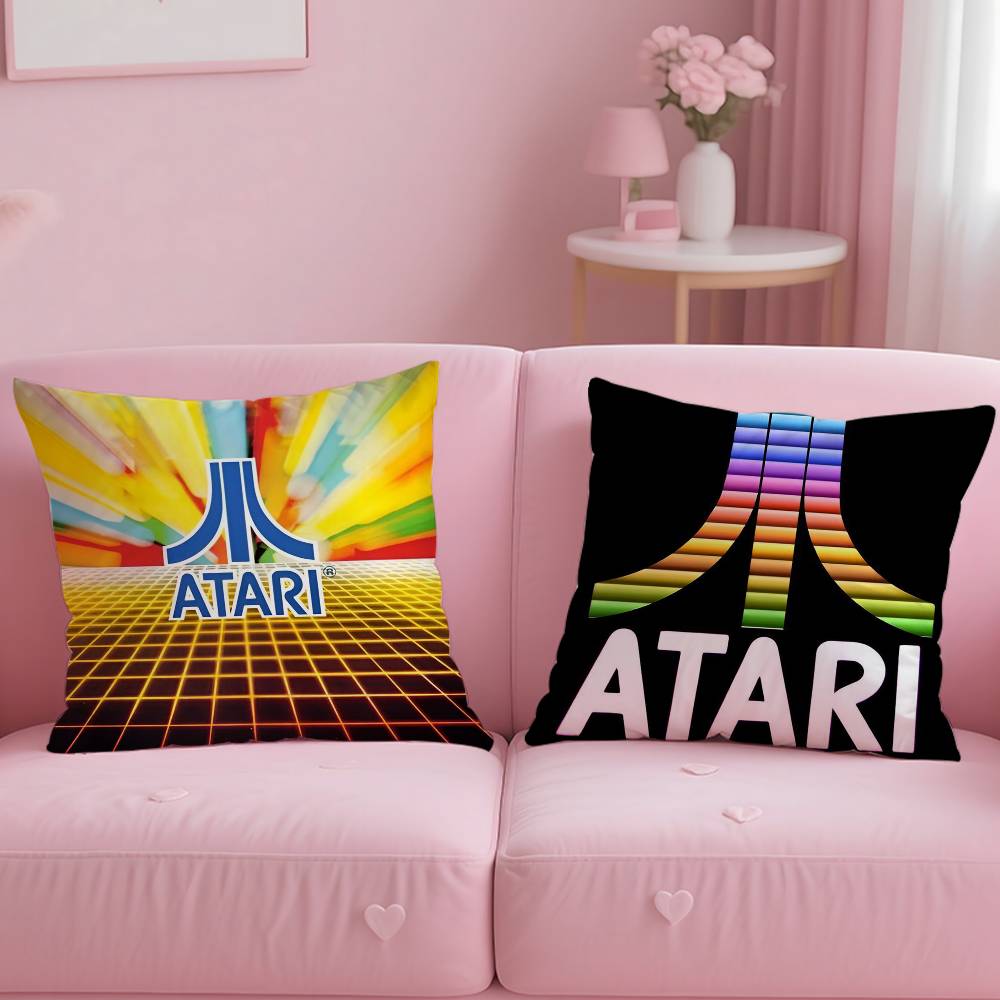 Hot A-Ataris Game Logo Pillow Case Anti-dustmite Pillowcase Invisible zipper silky short plush Sofa cushion cover