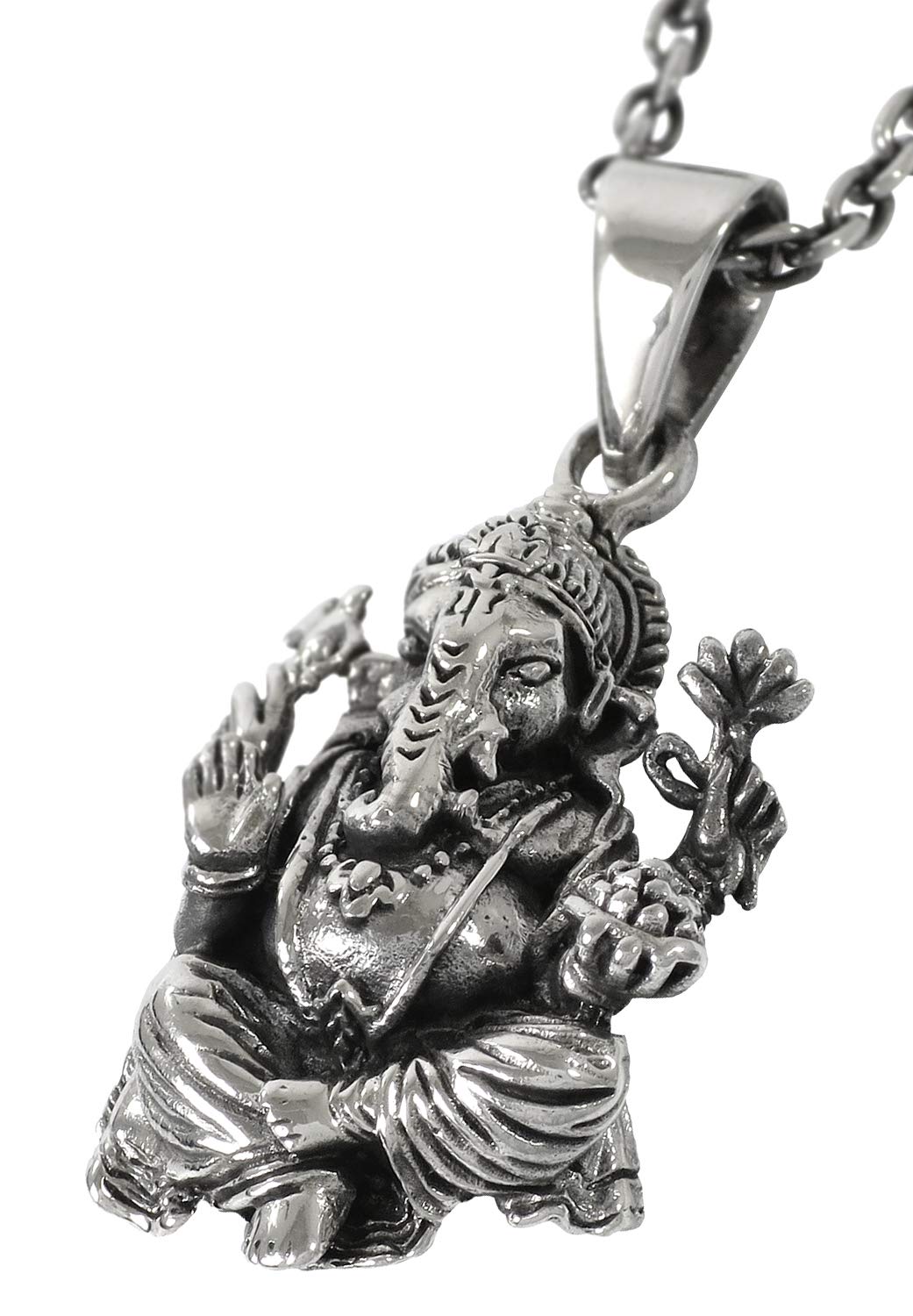 

Серебряное колье Гин но Ганеша Серебро 925 пробы Индийский бог Амулет [Синдзюку Кура] (с цепочкой) Мужской