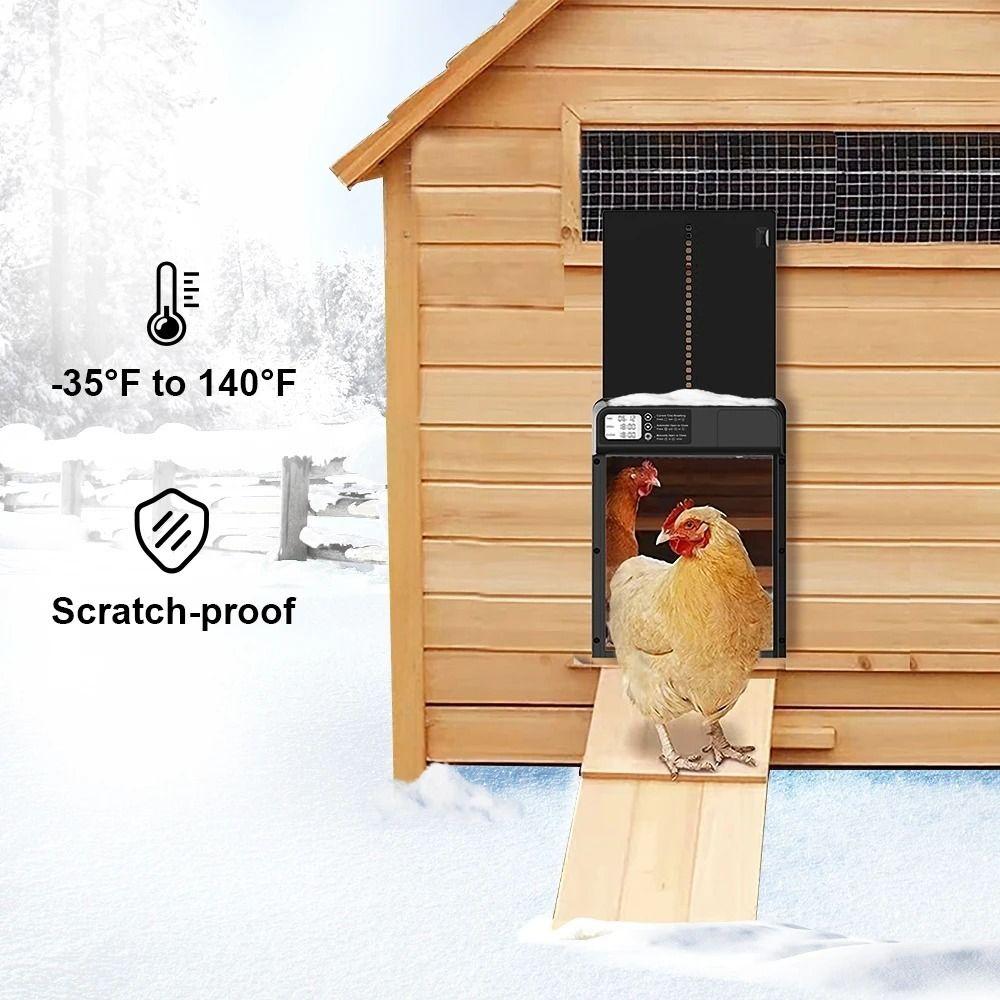 Automatic Electric Chicken Gate Timer Control Pet Flap Accessories Auto Chicken Door Opener  House