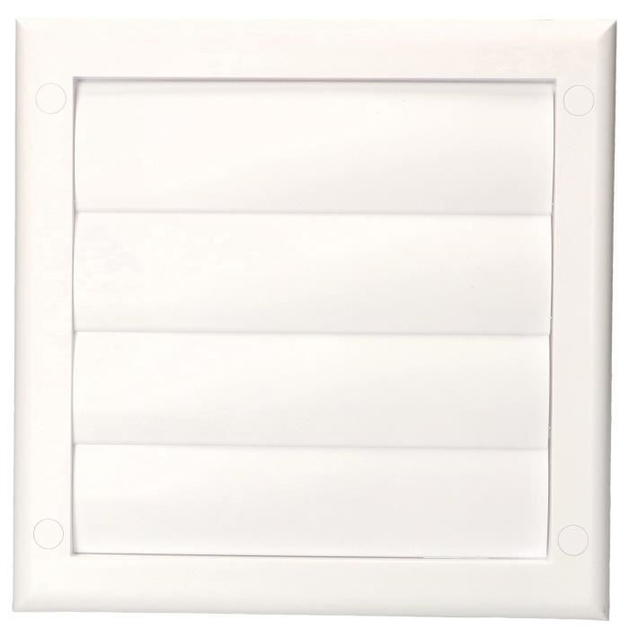 Grille d'aération KOTARBAU couvercle avec lamelles verrouillables blanc diamètre 100 mm